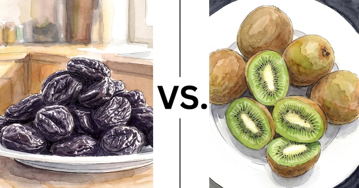 El kiwi y la ciruela pasa se disputan el trono de la fibra: qué funciona mejor para ir al baño sin pastillas