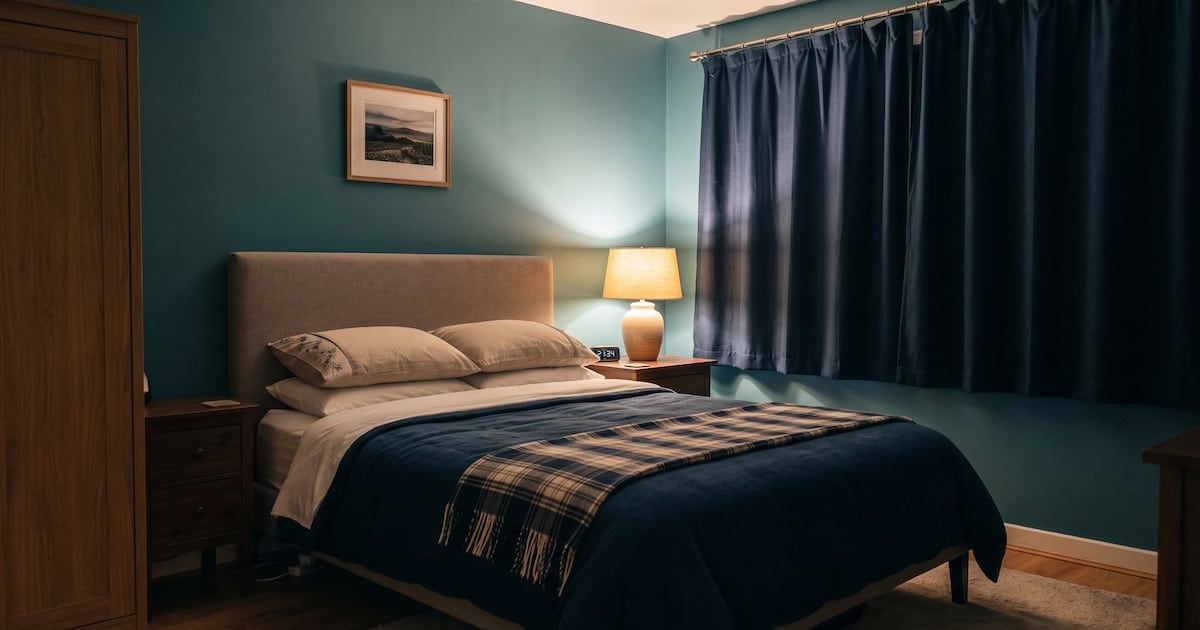 Una hora antes de dormir, el dormitorio empieza a hablar de descanso