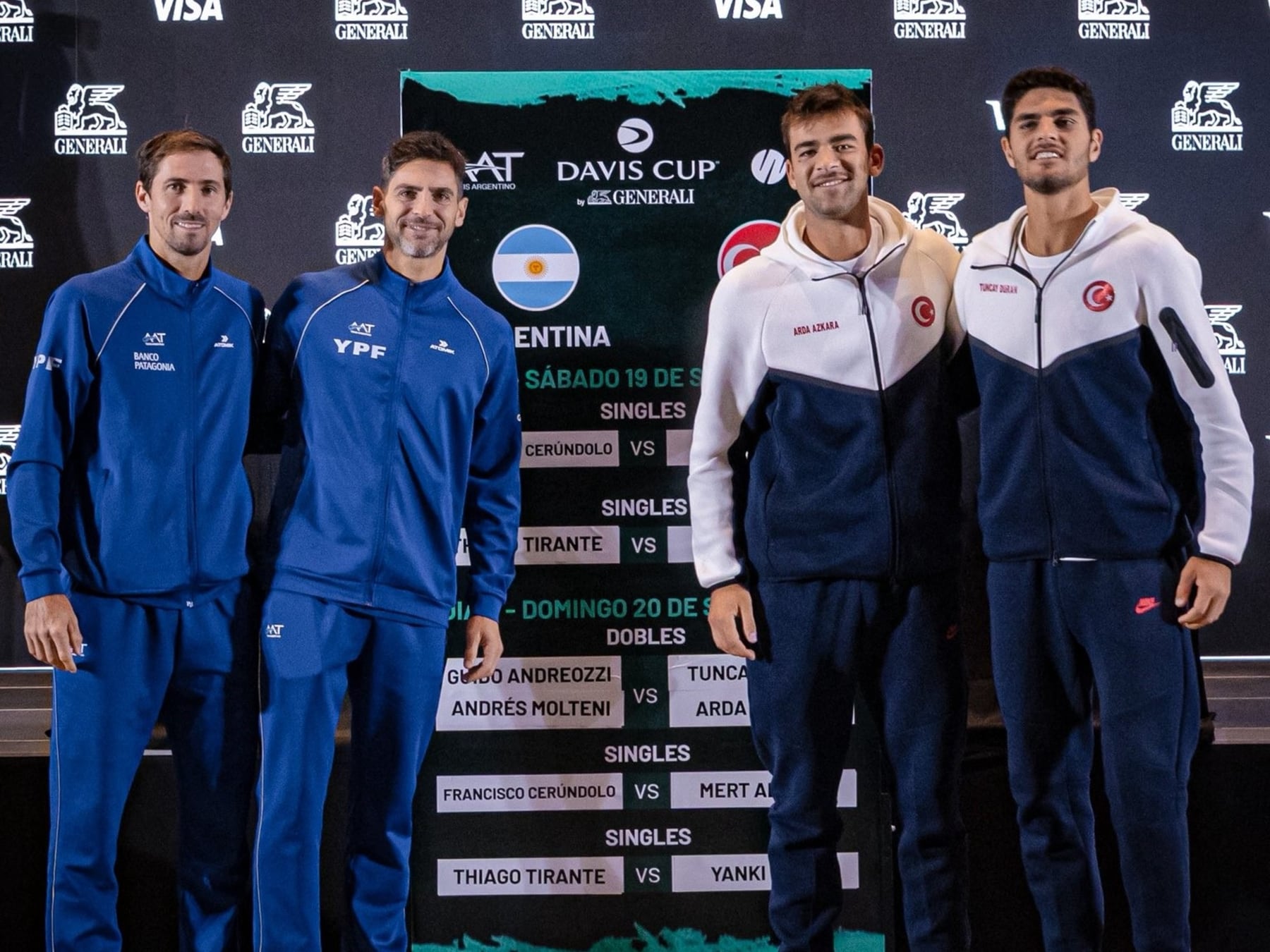 Cerúndolo y Tirante pusieron a Argentina al borde del pase en la Copa Davis