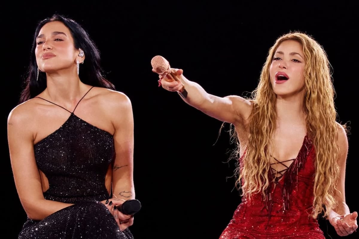 Dos potencias en escena: Shakira y Dua Lipa finalmente cruzaron sus caminos en Madrid