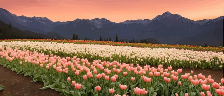Trevelin se viste de tulipanes: una temporada corta con flores que cambian cada semana