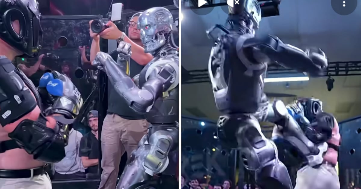 Una pelea entre humanos y robots humanoides en San Francisco terminó con un influencer lesionado y una pelea legal con el regulador deportivo