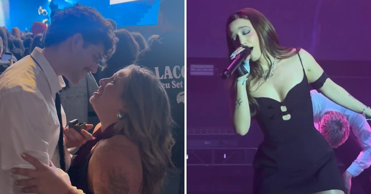 Una propuesta de casamiento en plena platea convirtió el show de Ángela Torres en un casi altar